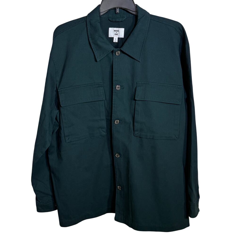Mode of One Men's Relaxed-Fit Utility Shirt Jacket Deep Malachite XL $70